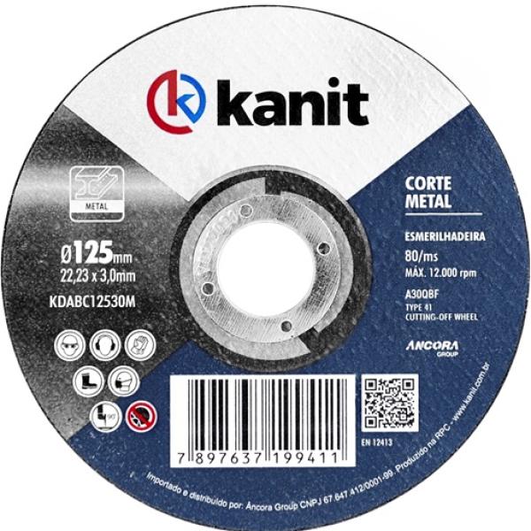 Disco Abrasivo de Corte Metal Kanit