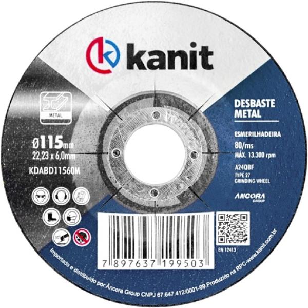 Disco Abrasivo de Desbaste Metal Kanit