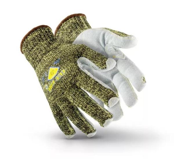 Luva Cut & Fire Aramida Couro Super Safety