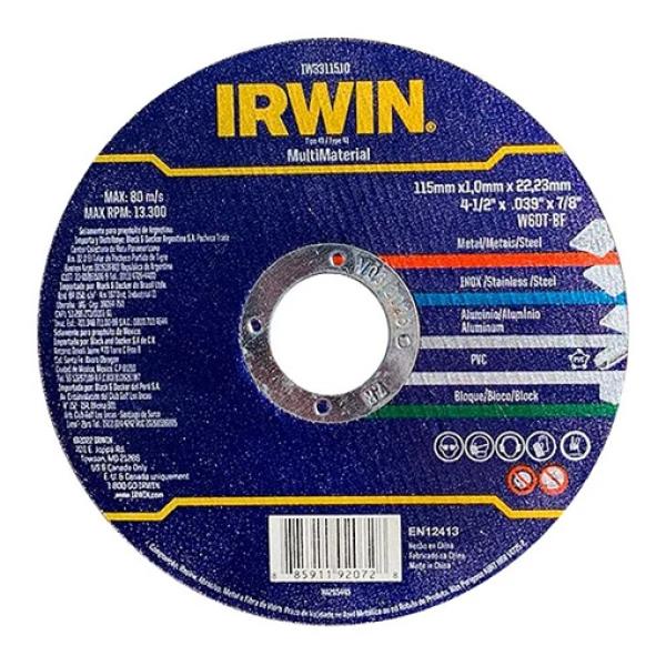 Disco de Corte Multimaterial 115 - Irwin