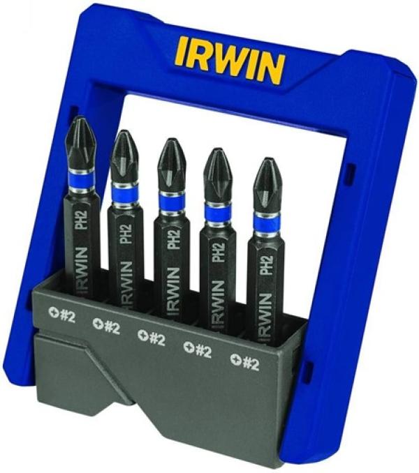 Jogo de Pontas Power Bit Impact PH. 2 PHS Estojo C/ 5 Peças - Irwin