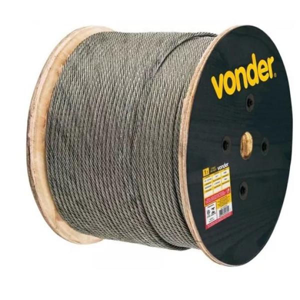 Cabo De Aço Alma De Fibra Galvanizado - Vonder