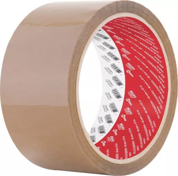 Fita Auto Adesiva P/ Empacotamento Marrom 48mx45mm - Nove54