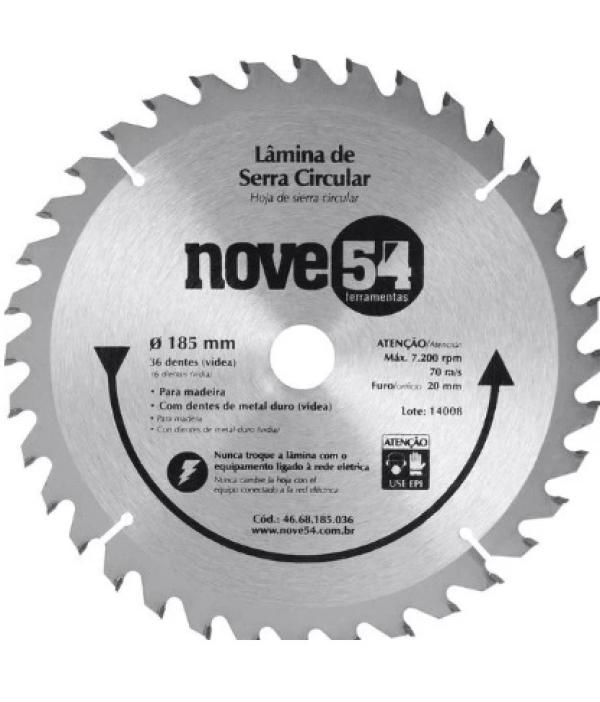 Lâmina Serra Circular Videa 185 X 20 X 36D - Nove54